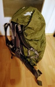 Mein Rucksack fertig gepackt für Sumatra 